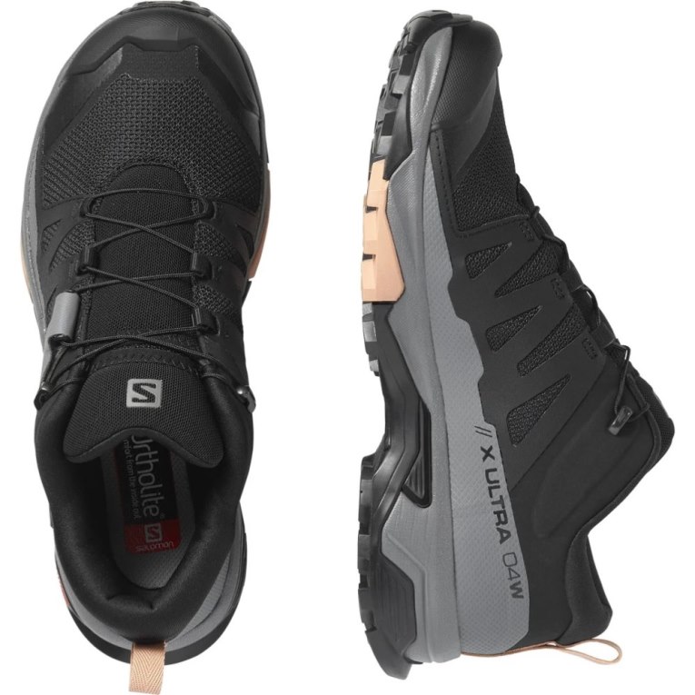 Black Salomon X Ultra 4 Women's Hiking Shoes | IE LG6235